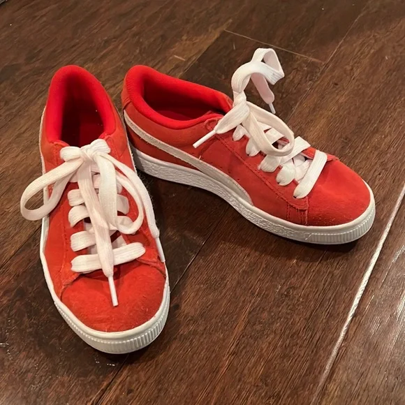 Puma boots kids red sale